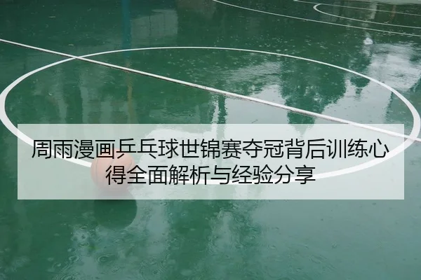周雨漫画乒乓球世锦赛夺冠背后训练心得全面解析与经验分享